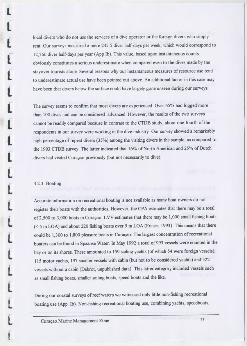 z Curacao marine management zone - A plan for sustainable use of Curacao's reef resources - New Page