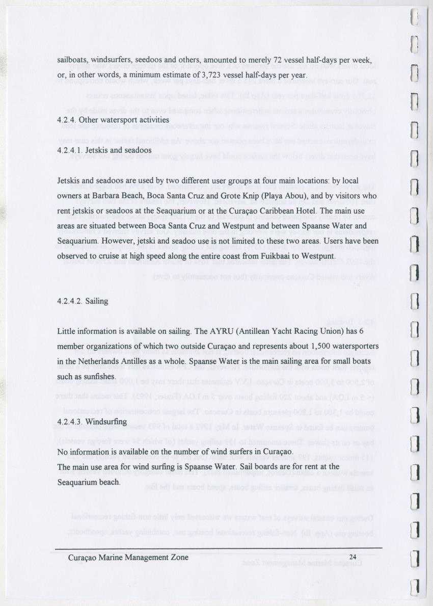 z Curacao marine management zone - A plan for sustainable use of Curacao's reef resources - New Page