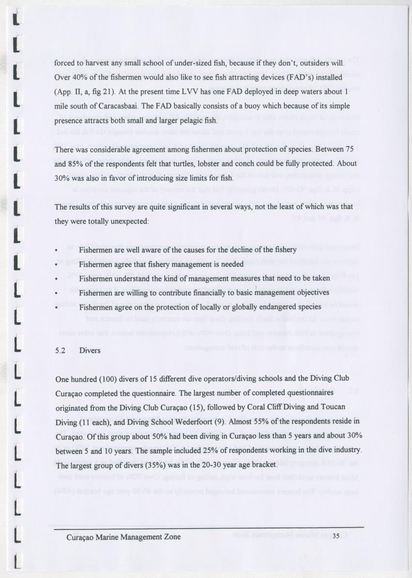 z Curacao marine management zone - A plan for sustainable use of Curacao's reef resources - New Page