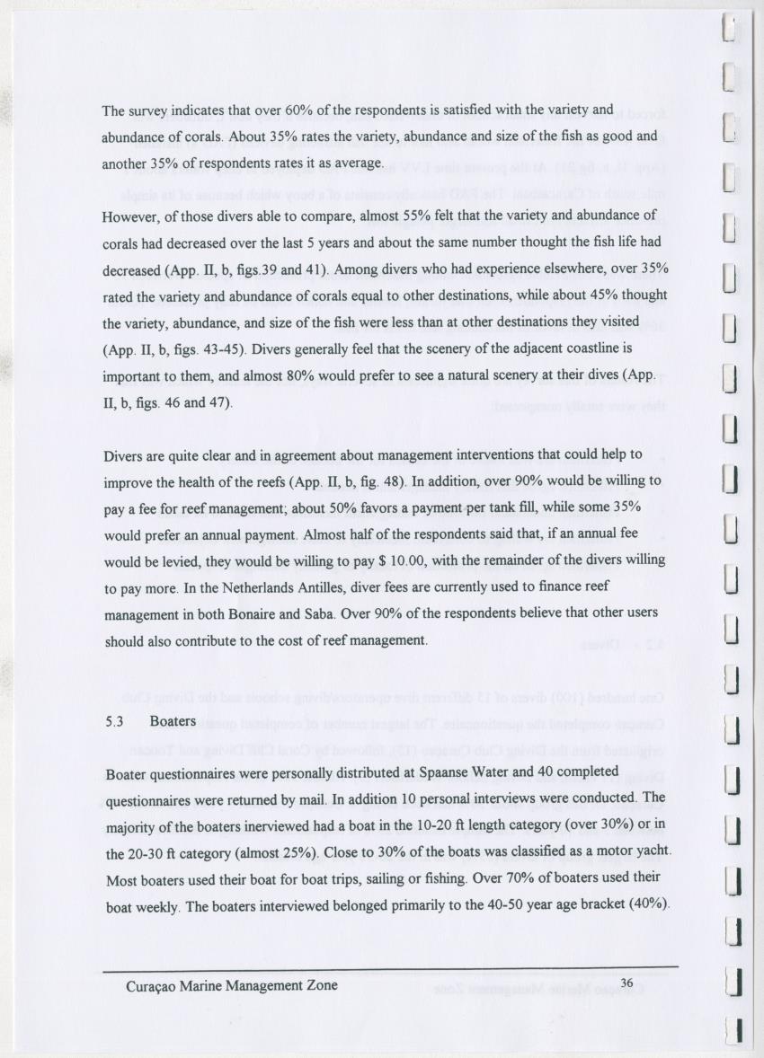 z Curacao marine management zone - A plan for sustainable use of Curacao's reef resources - New Page