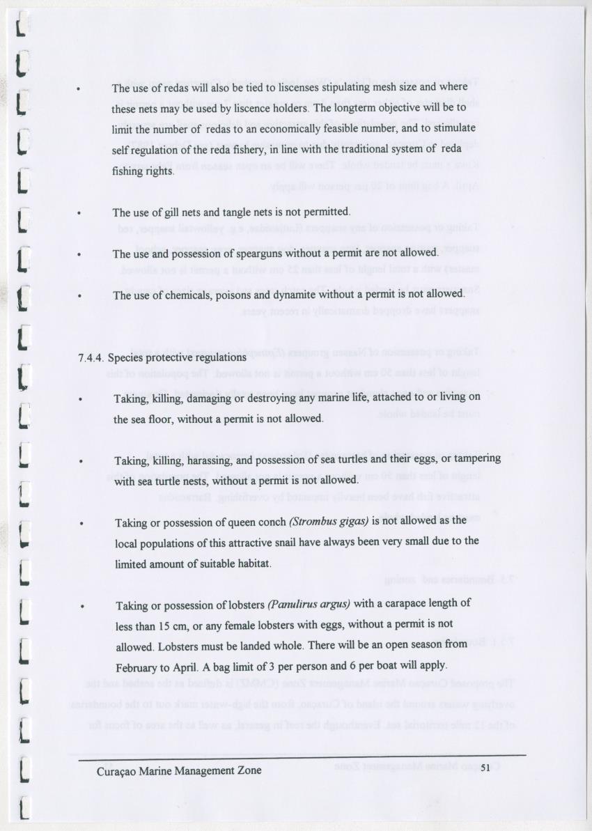 z Curacao marine management zone - A plan for sustainable use of Curacao's reef resources - New Page