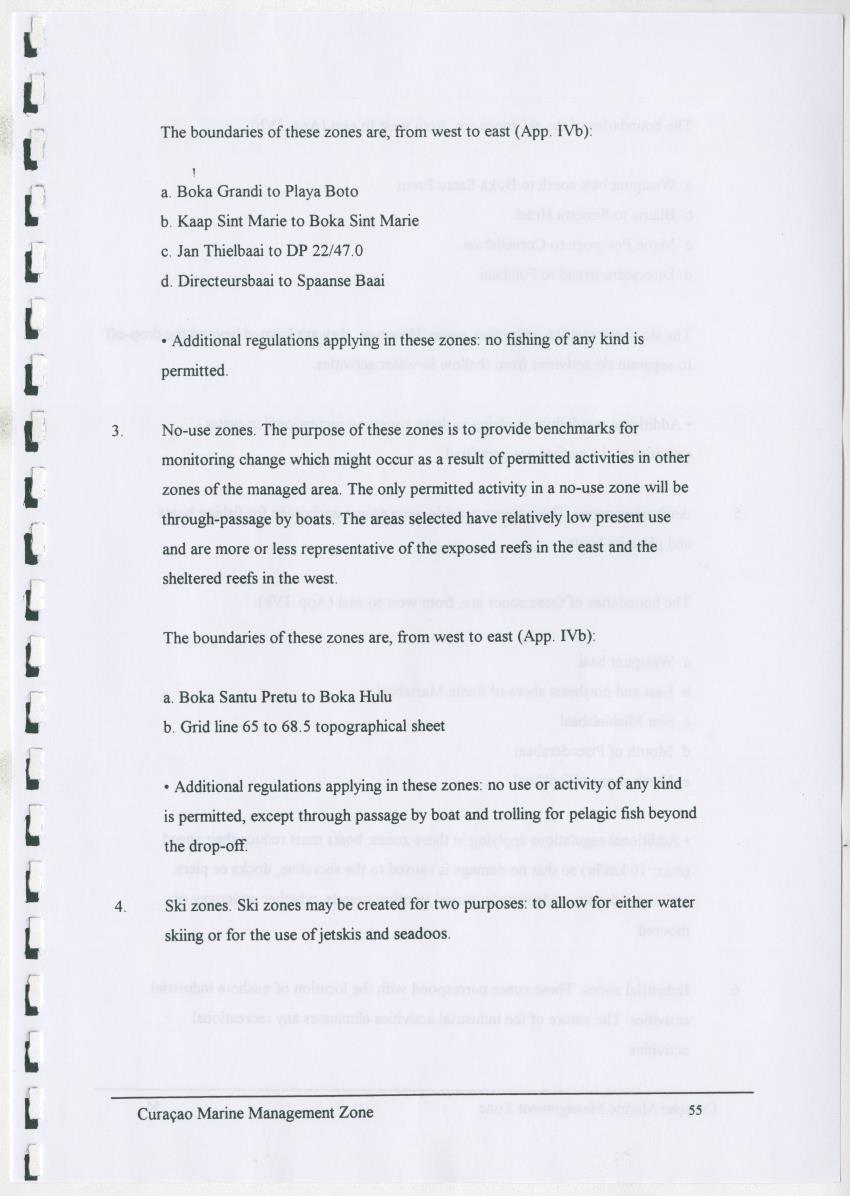 z Curacao marine management zone - A plan for sustainable use of Curacao's reef resources - New Page