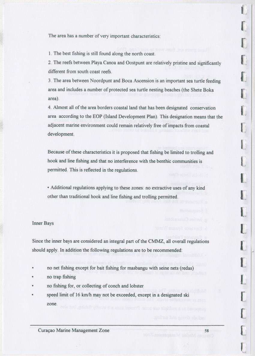 z Curacao marine management zone - A plan for sustainable use of Curacao's reef resources - New Page