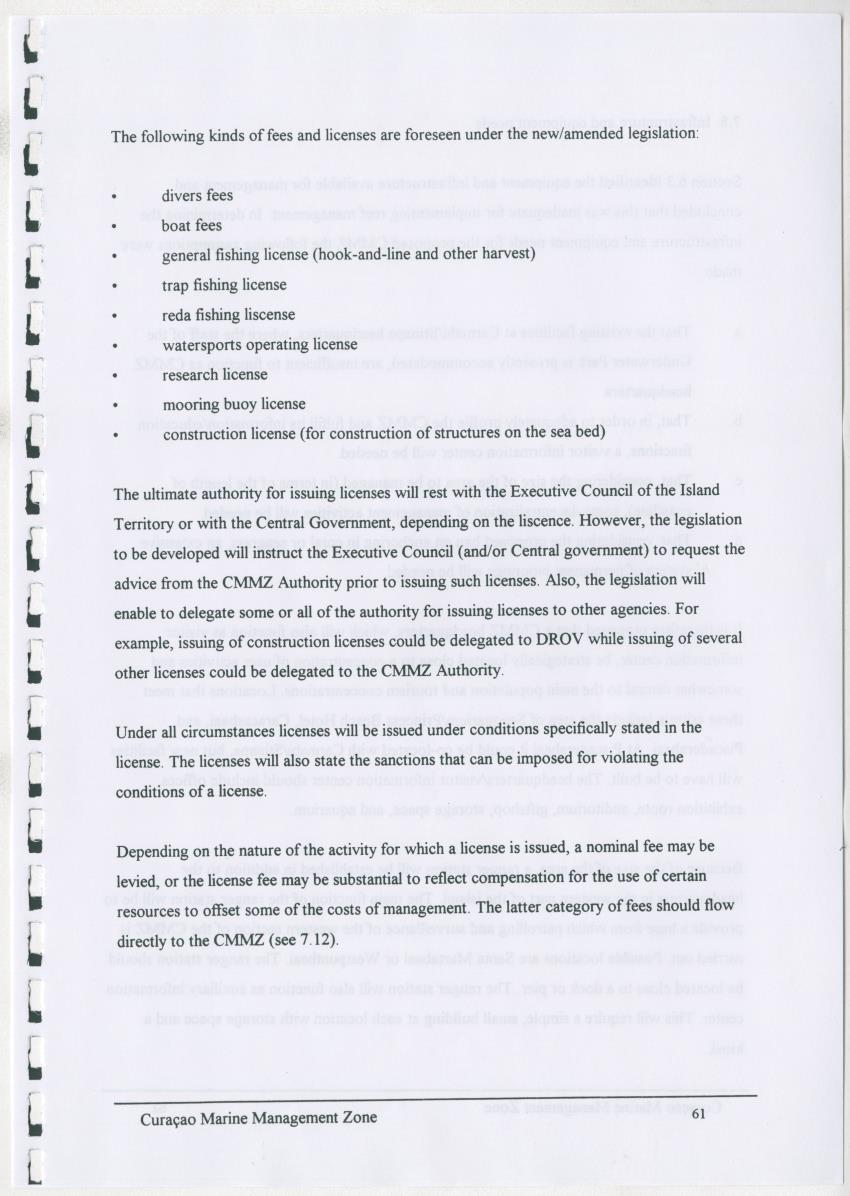 z Curacao marine management zone - A plan for sustainable use of Curacao's reef resources - New Page