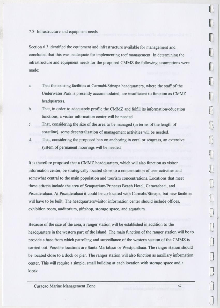 z Curacao marine management zone - A plan for sustainable use of Curacao's reef resources - New Page
