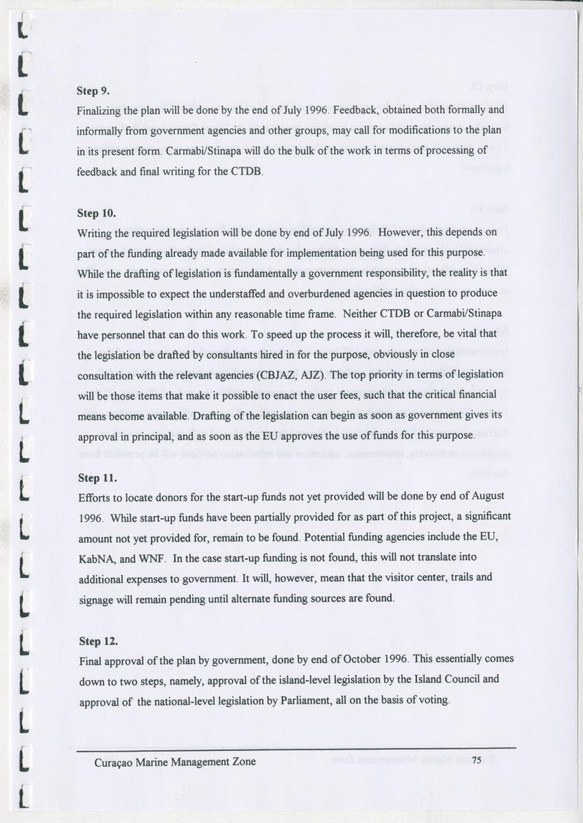 z Curacao marine management zone - A plan for sustainable use of Curacao's reef resources - New Page