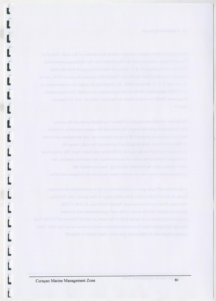 z Curacao marine management zone - A plan for sustainable use of Curacao's reef resources - New Page