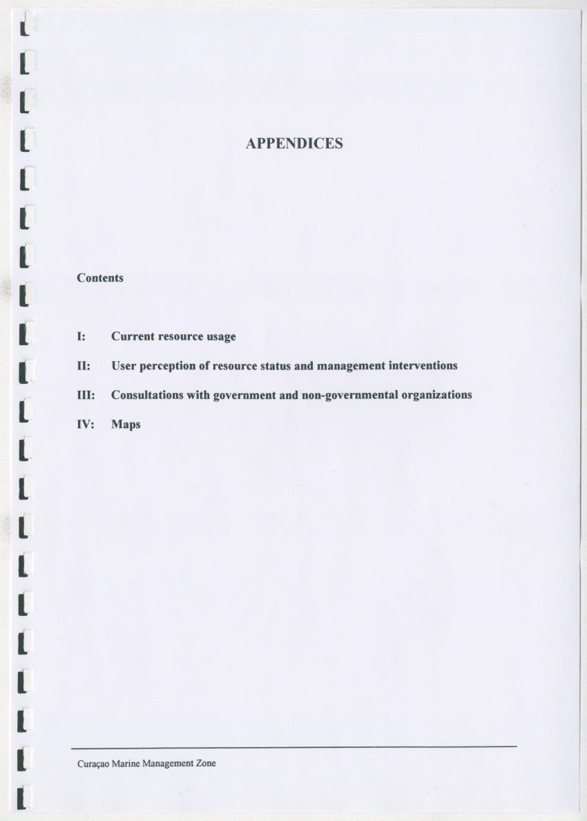 z Curacao marine management zone - A plan for sustainable use of Curacao's reef resources - New Page