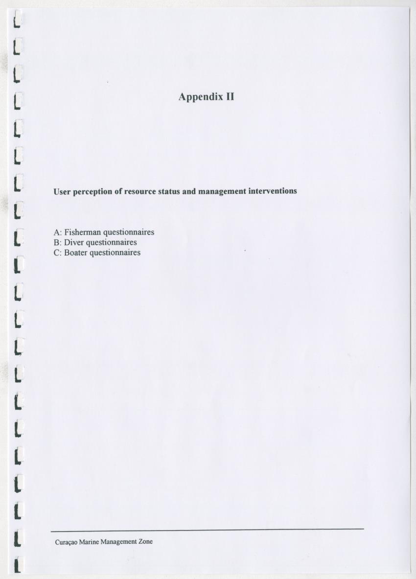 z Curacao marine management zone - A plan for sustainable use of Curacao's reef resources - New Page