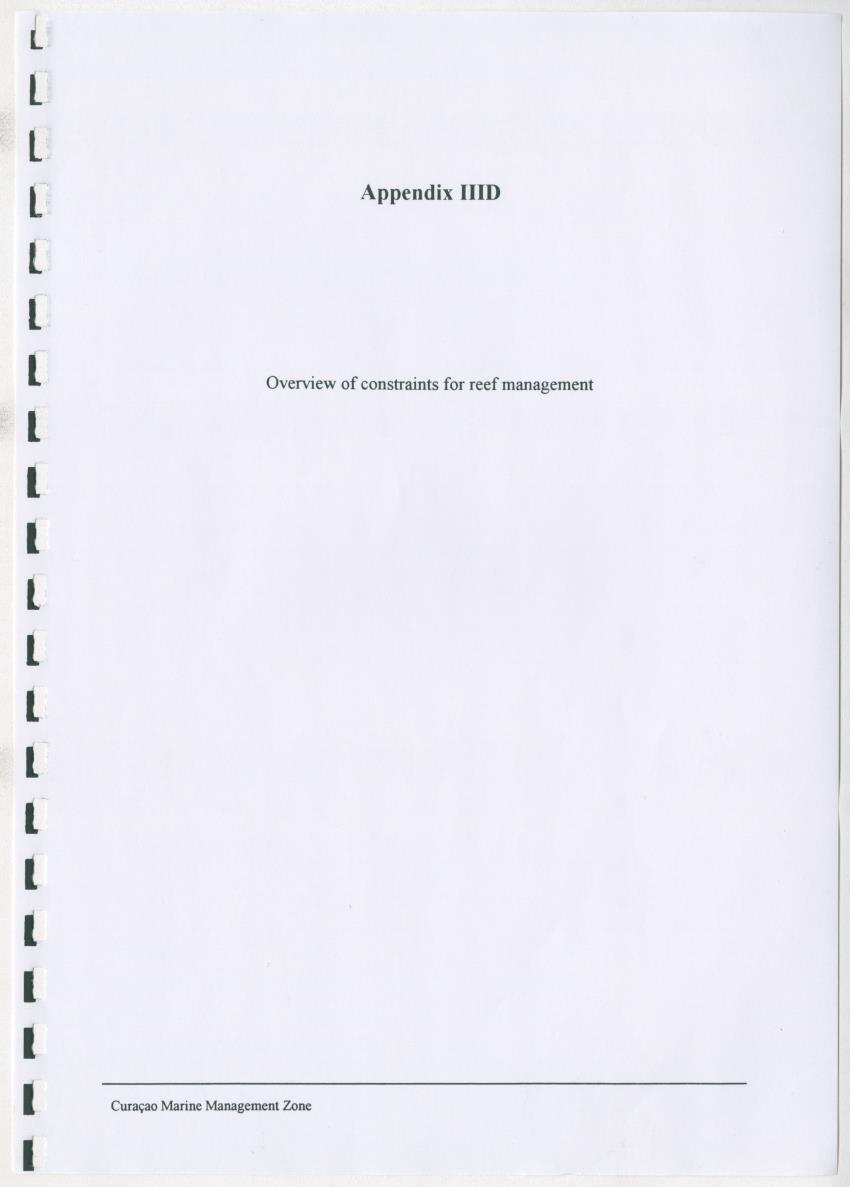 z Curacao marine management zone - A plan for sustainable use of Curacao's reef resources - New Page