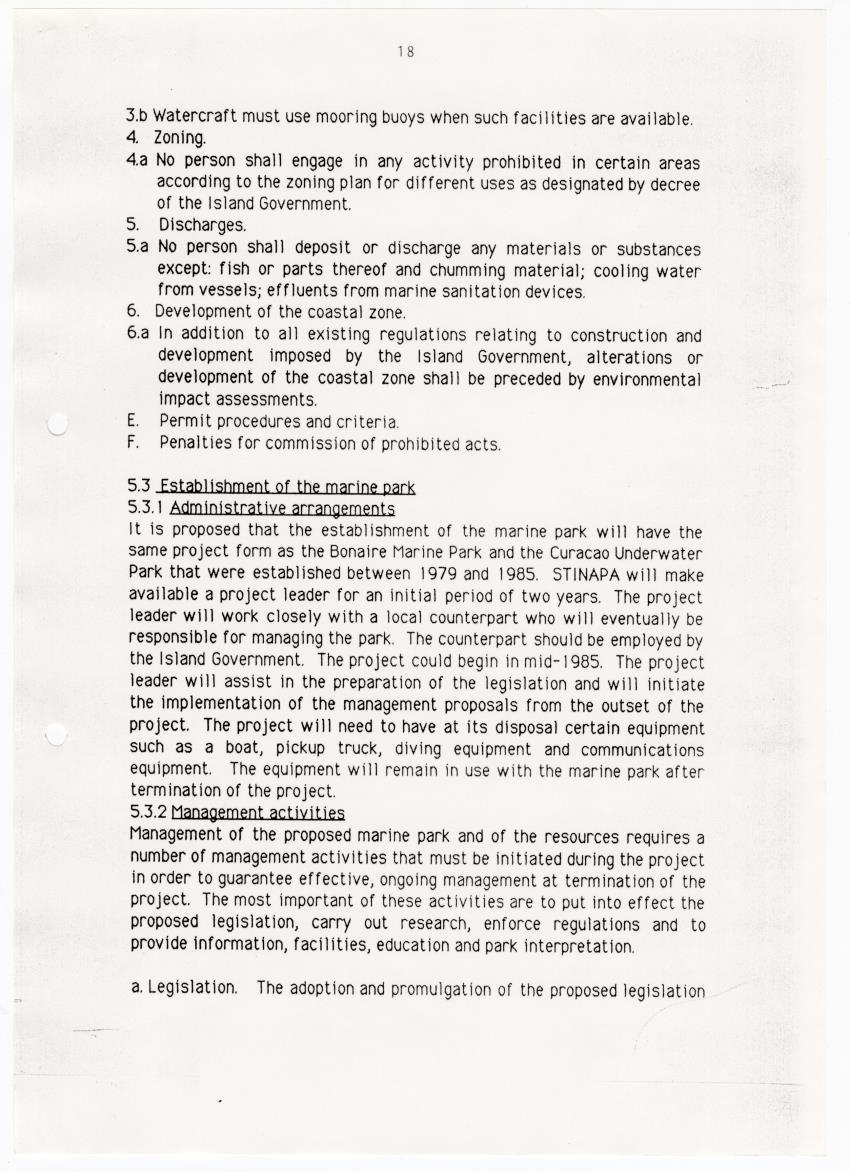 z Saba Marine Park - A proposal for integrated marine resource management in Saba - New Page