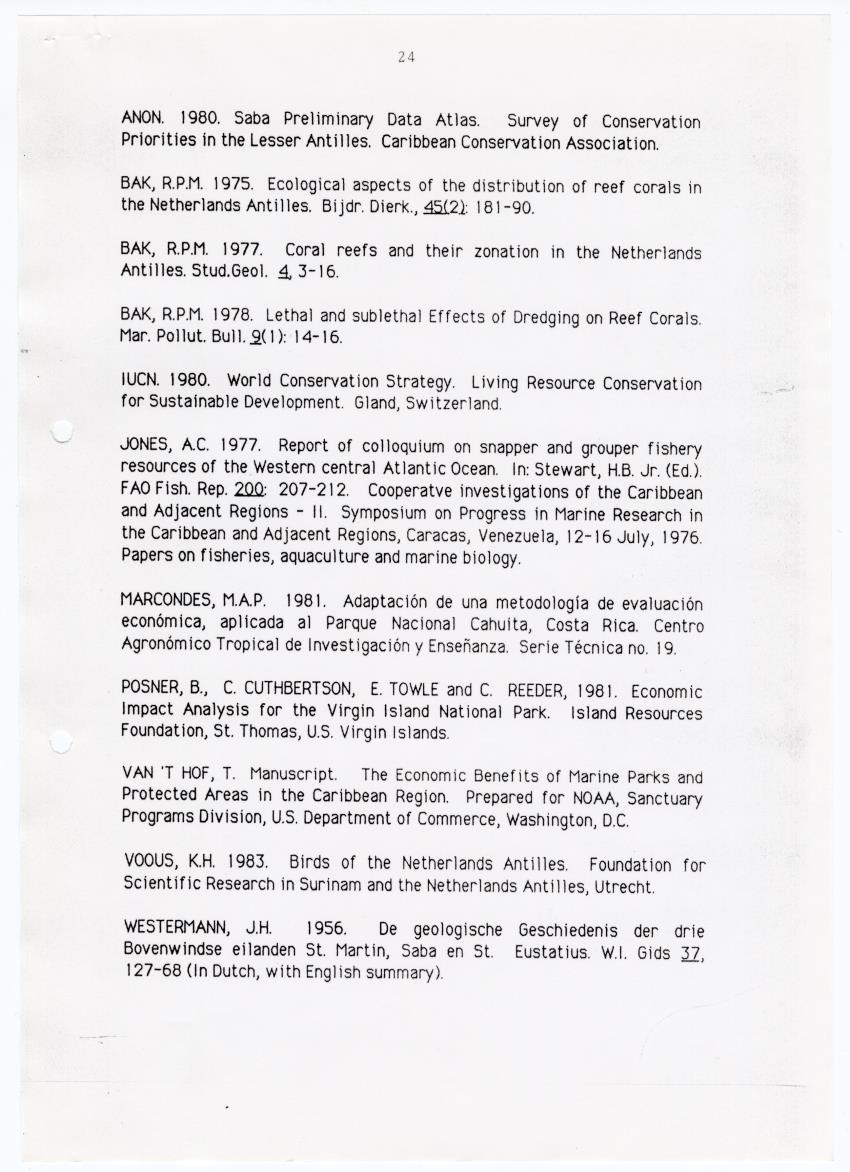 z Saba Marine Park - A proposal for integrated marine resource management in Saba - New Page