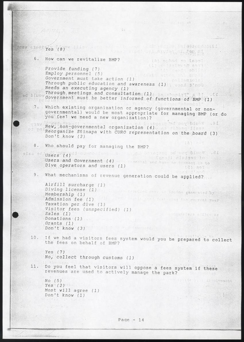 z Rehabilitation of the Bonaire Marine Park - Report of an evaluation of the existing situation. Recommendations and action plan for improvements - New Page