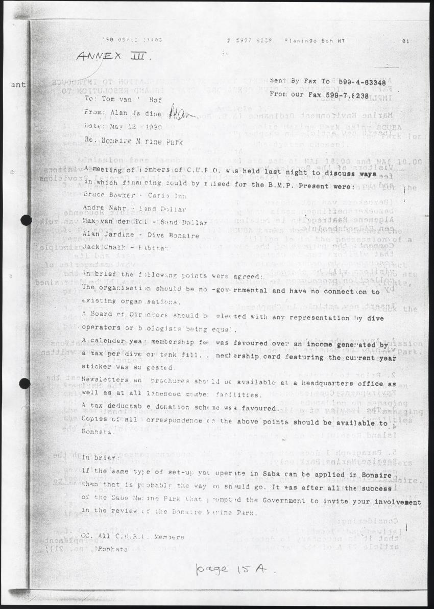 z Rehabilitation of the Bonaire Marine Park - Report of an evaluation of the existing situation. Recommendations and action plan for improvements - New Page