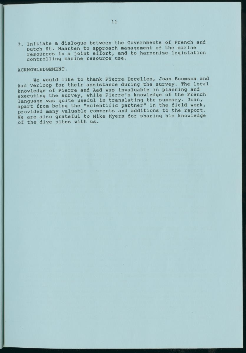 z Towards conservation of the marine environment St. Maarten / St. Martin - report of a preliminary reef survey prepared for Stinapa St. Maarten - New Page