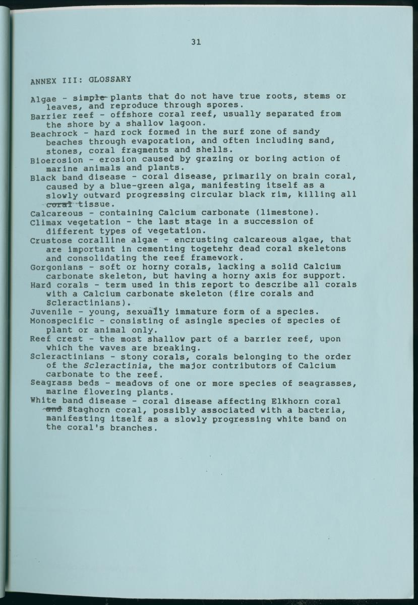z Towards conservation of the marine environment St. Maarten / St. Martin - report of a preliminary reef survey prepared for Stinapa St. Maarten - New Page