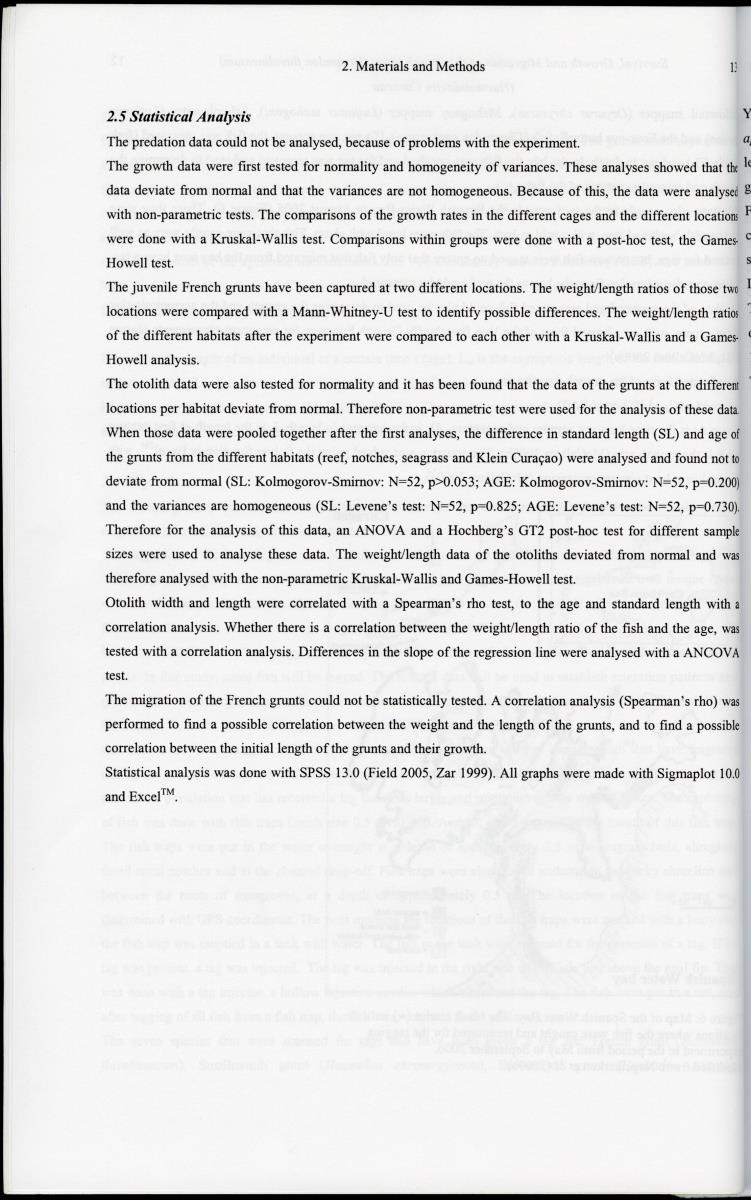 z Survival, Growth and Migration of the French grunt (Haemulon flavolineatum) (Haemulidae) in Curacao - New Page