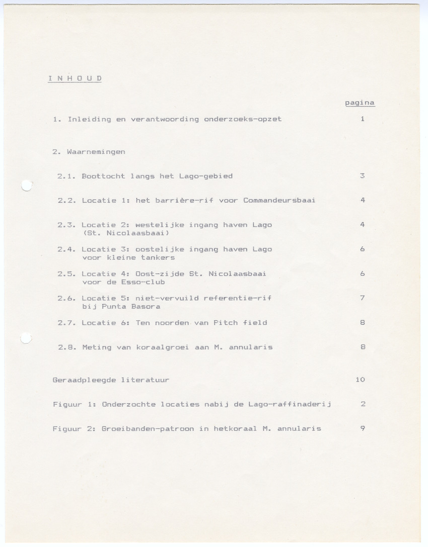 z Orienterend onderzoek naar de invloed van vervuiling op de kust bij de Lago raffinaderij, Aruba - New Page