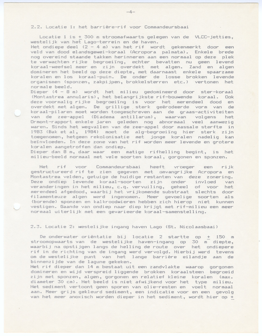 z Orienterend onderzoek naar de invloed van vervuiling op de kust bij de Lago raffinaderij, Aruba - New Page