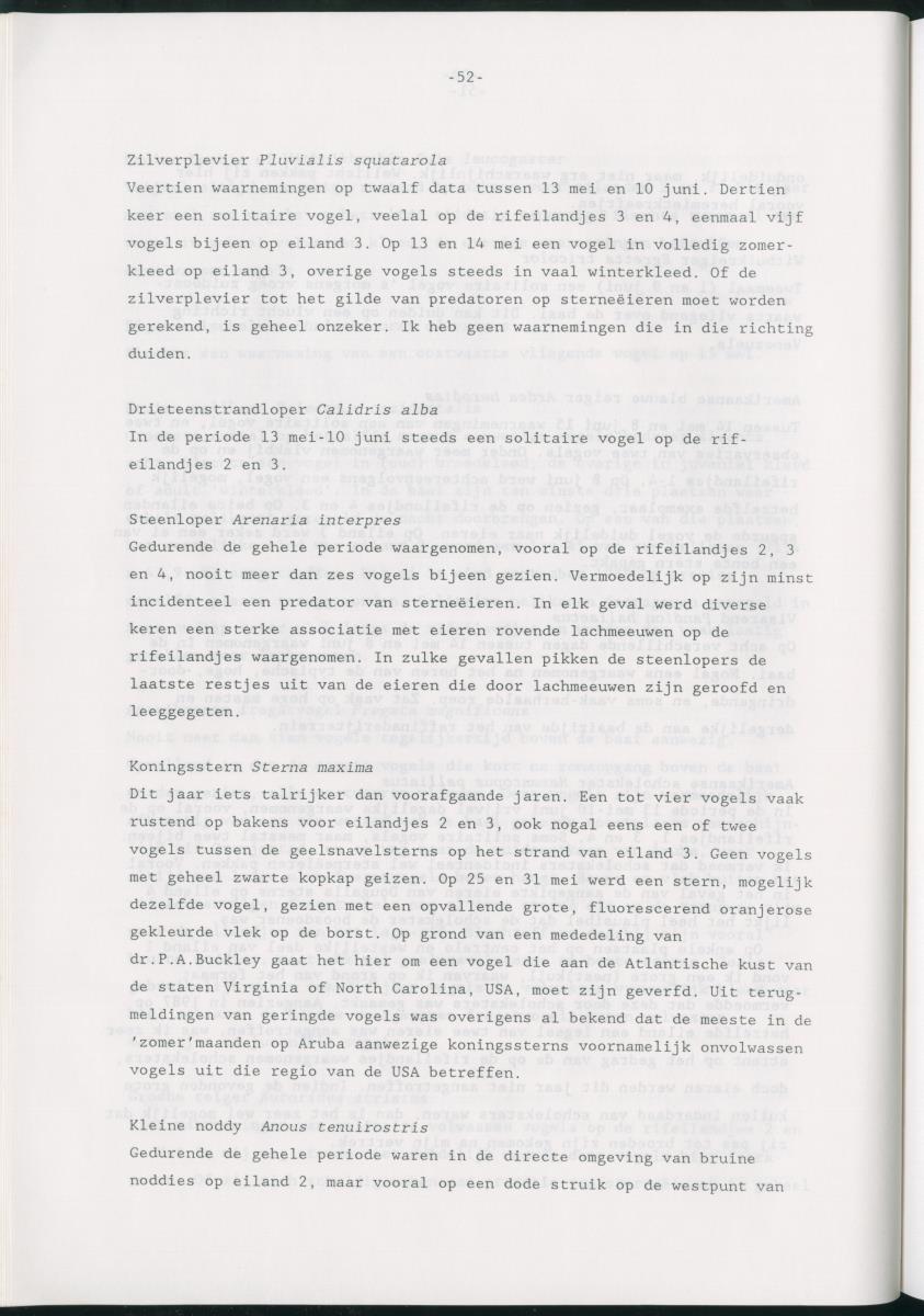 z Bescherming van zeevogels op het Lago-rif, Aruba, in 1988 - New Page