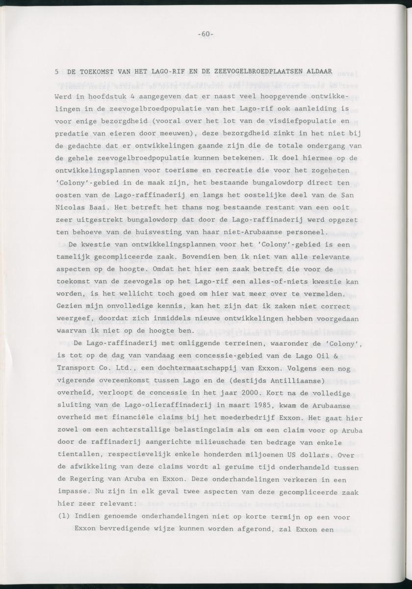 z Bescherming van zeevogels op het Lago-rif, Aruba, in 1988 - New Page