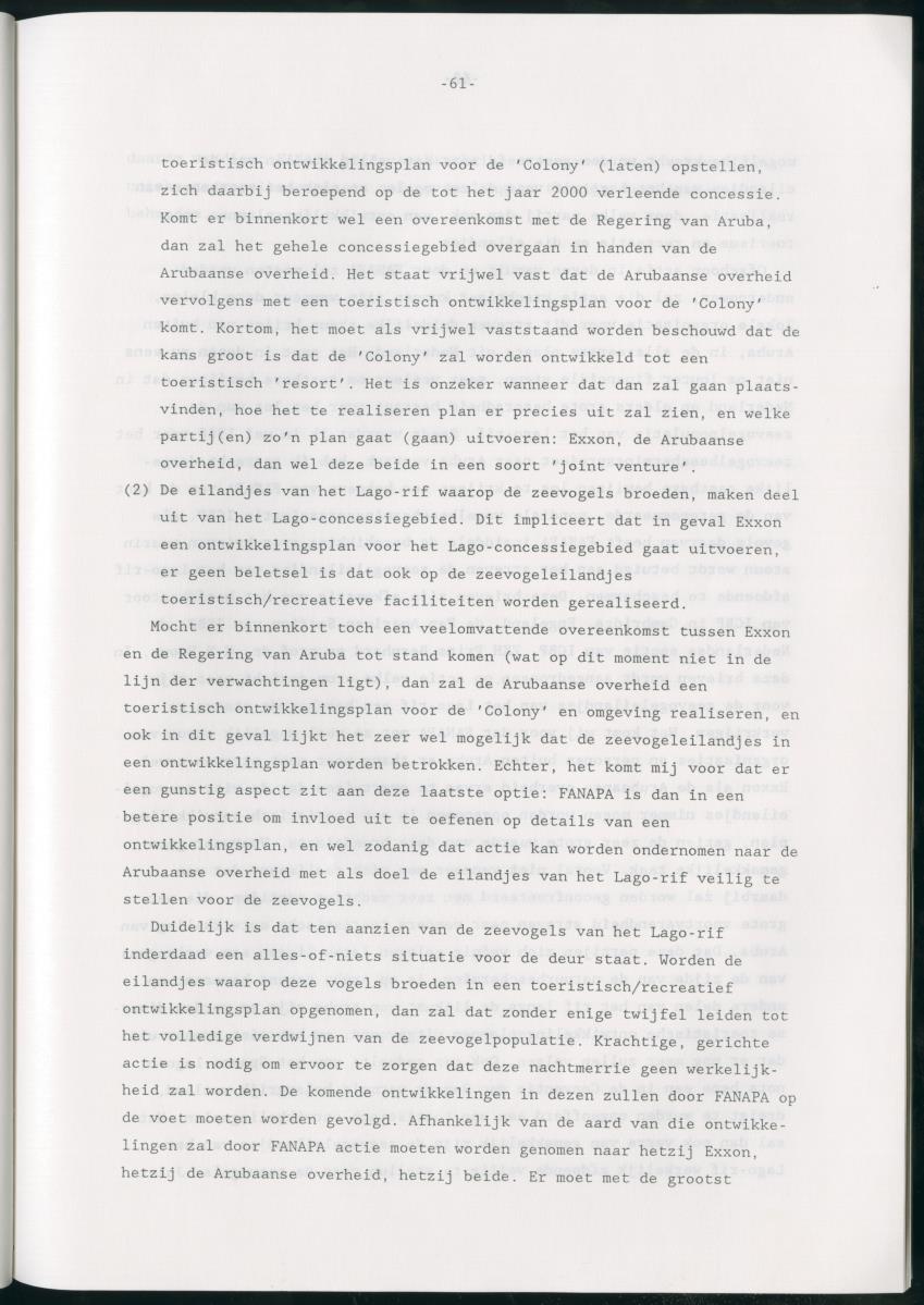 z Bescherming van zeevogels op het Lago-rif, Aruba, in 1988 - New Page