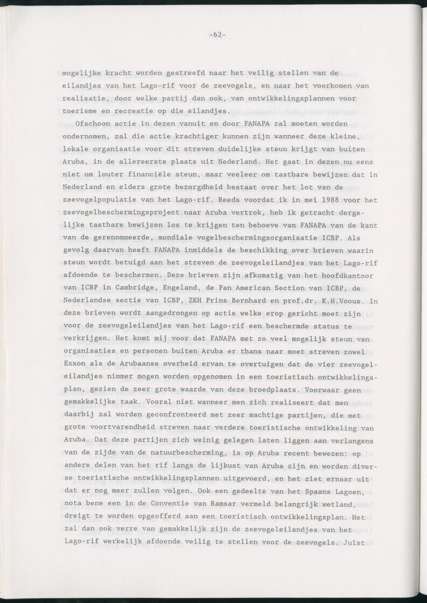 z Bescherming van zeevogels op het Lago-rif, Aruba, in 1988 - New Page