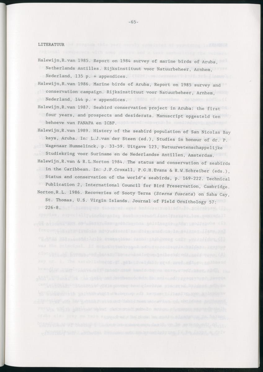 z Bescherming van zeevogels op het Lago-rif, Aruba, in 1988 - New Page