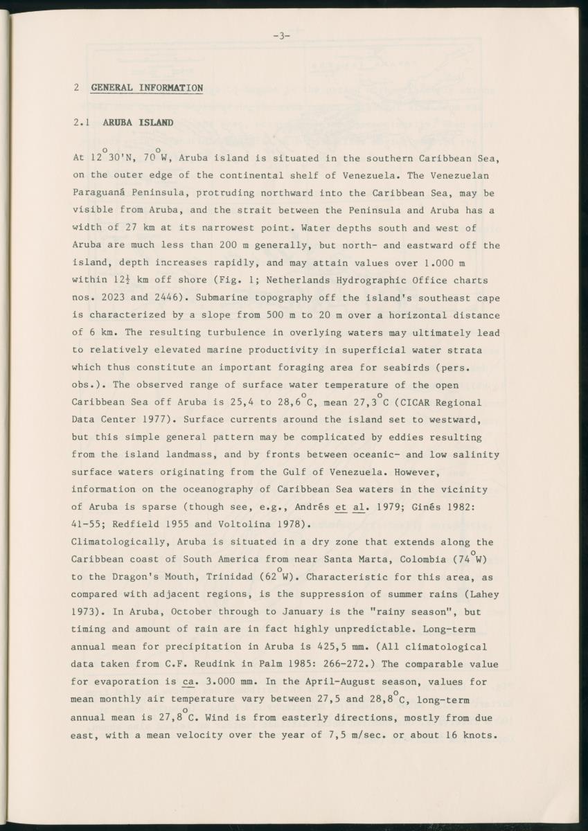 Z Report on 1984 survey of marine birds of Aruba, Netherlands Antilles - New Page