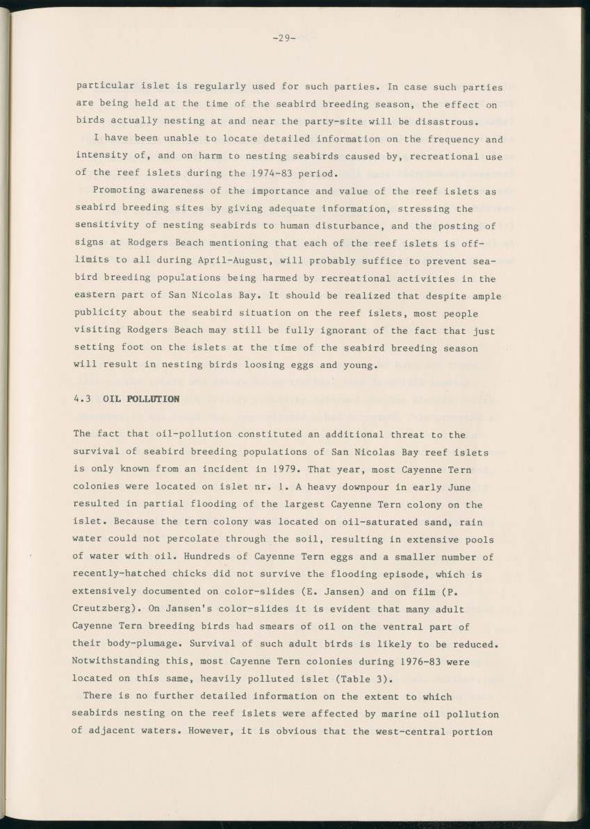 Z Report on 1984 survey of marine birds of Aruba, Netherlands Antilles - New Page