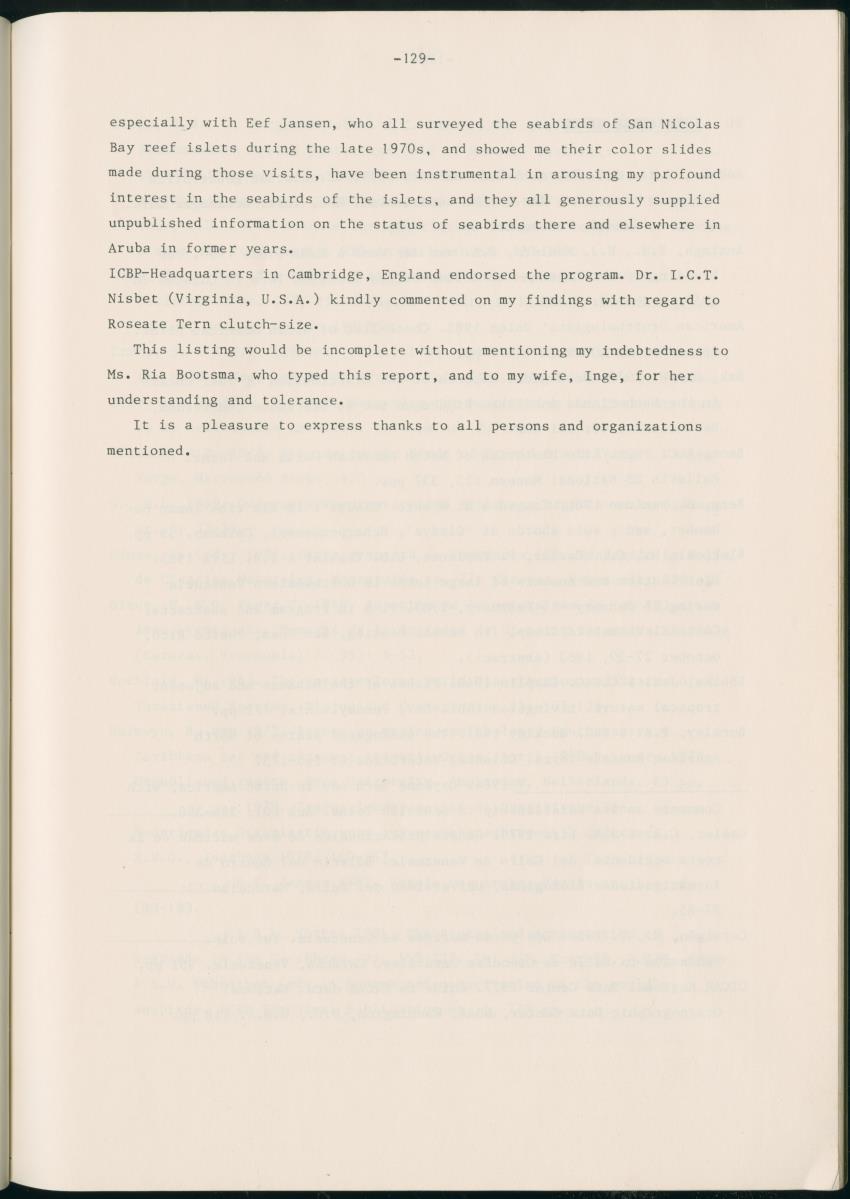 Z Report on 1984 survey of marine birds of Aruba, Netherlands Antilles - New Page