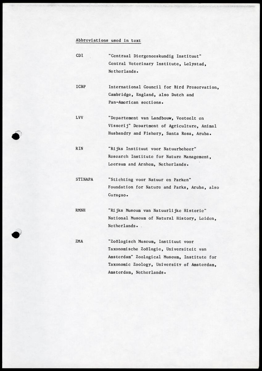 Marine birds of Aruba - Report on 1985 survey and conservation campaign - New Page