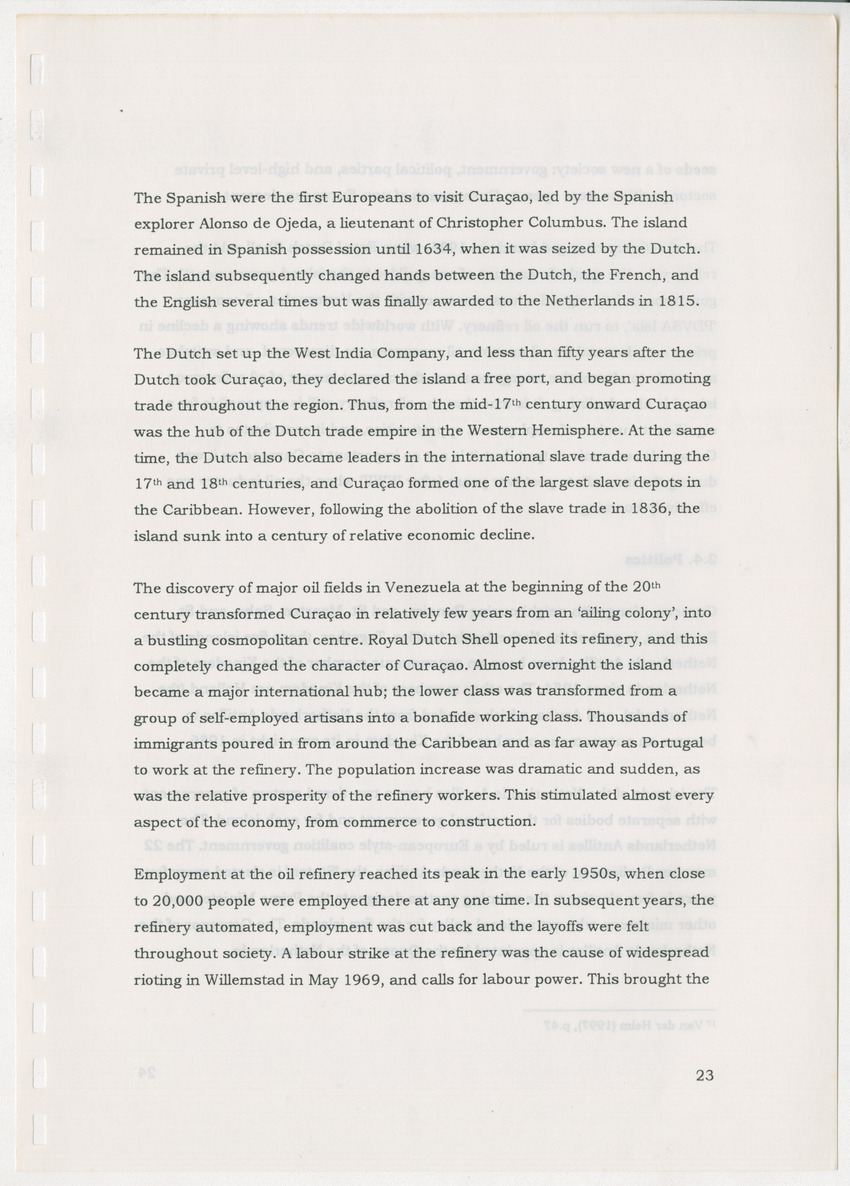 An Evaluation of the Spatial Distribution of Tourism Developments on Curcacao, as seen in the light of the Islandwide Development Plan - New Page