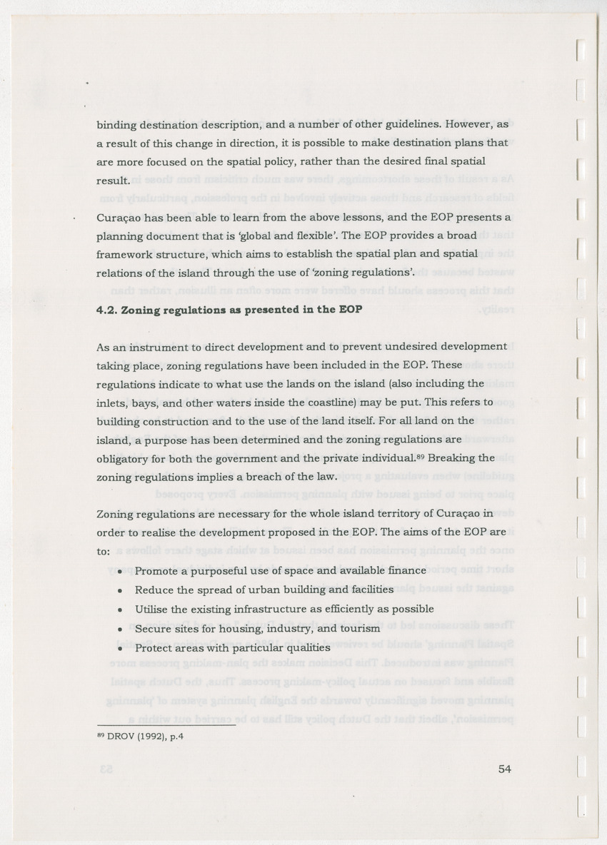 An Evaluation of the Spatial Distribution of Tourism Developments on Curcacao, as seen in the light of the Islandwide Development Plan - New Page