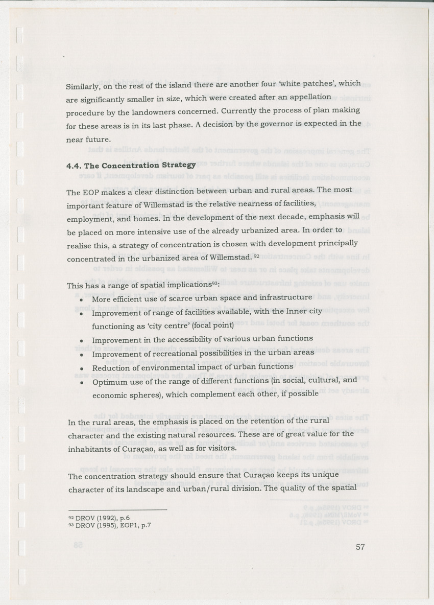 An Evaluation of the Spatial Distribution of Tourism Developments on Curcacao, as seen in the light of the Islandwide Development Plan - New Page