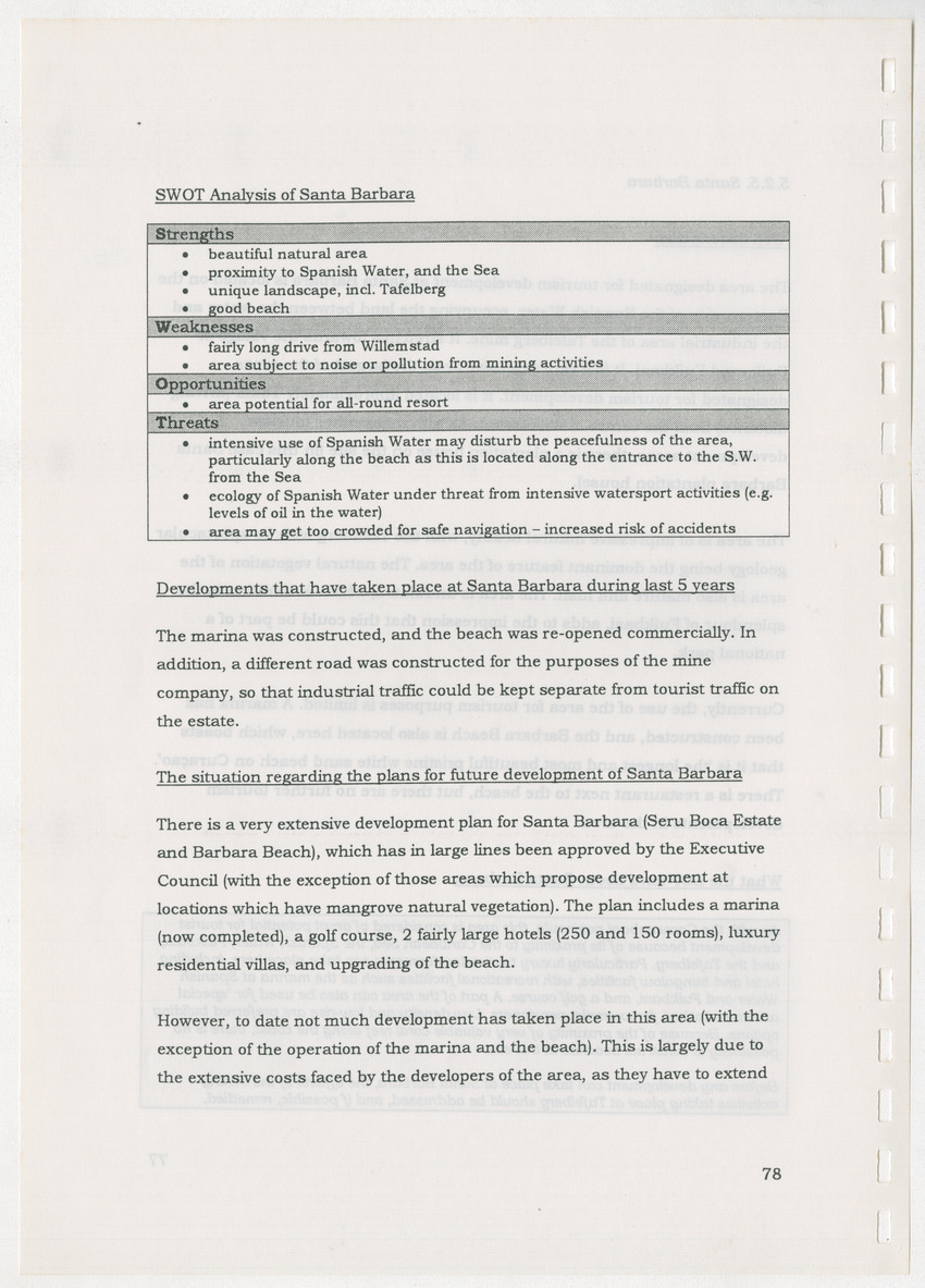 An Evaluation of the Spatial Distribution of Tourism Developments on Curcacao, as seen in the light of the Islandwide Development Plan - New Page