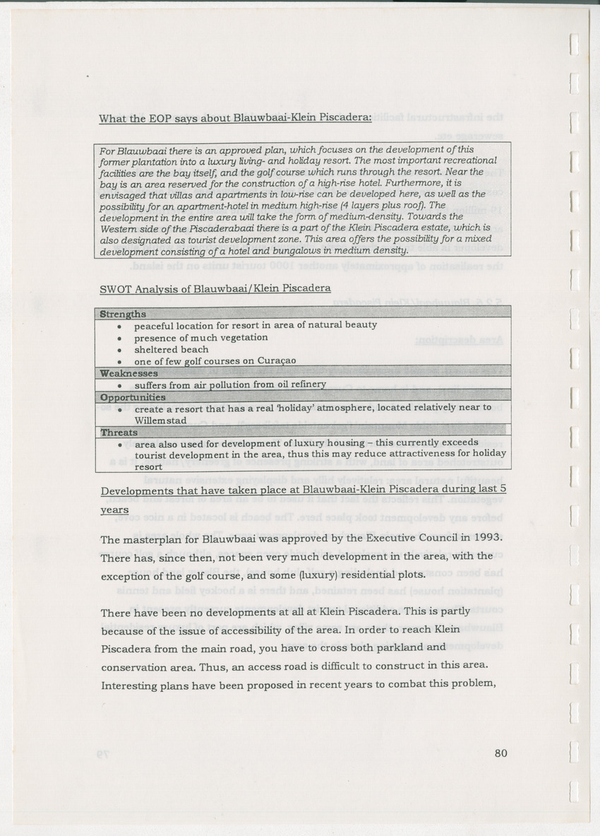 An Evaluation of the Spatial Distribution of Tourism Developments on Curcacao, as seen in the light of the Islandwide Development Plan - New Page
