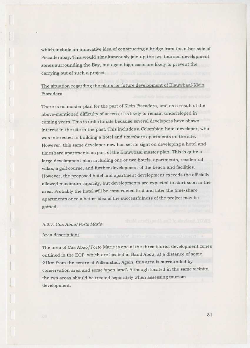 An Evaluation of the Spatial Distribution of Tourism Developments on Curcacao, as seen in the light of the Islandwide Development Plan - New Page