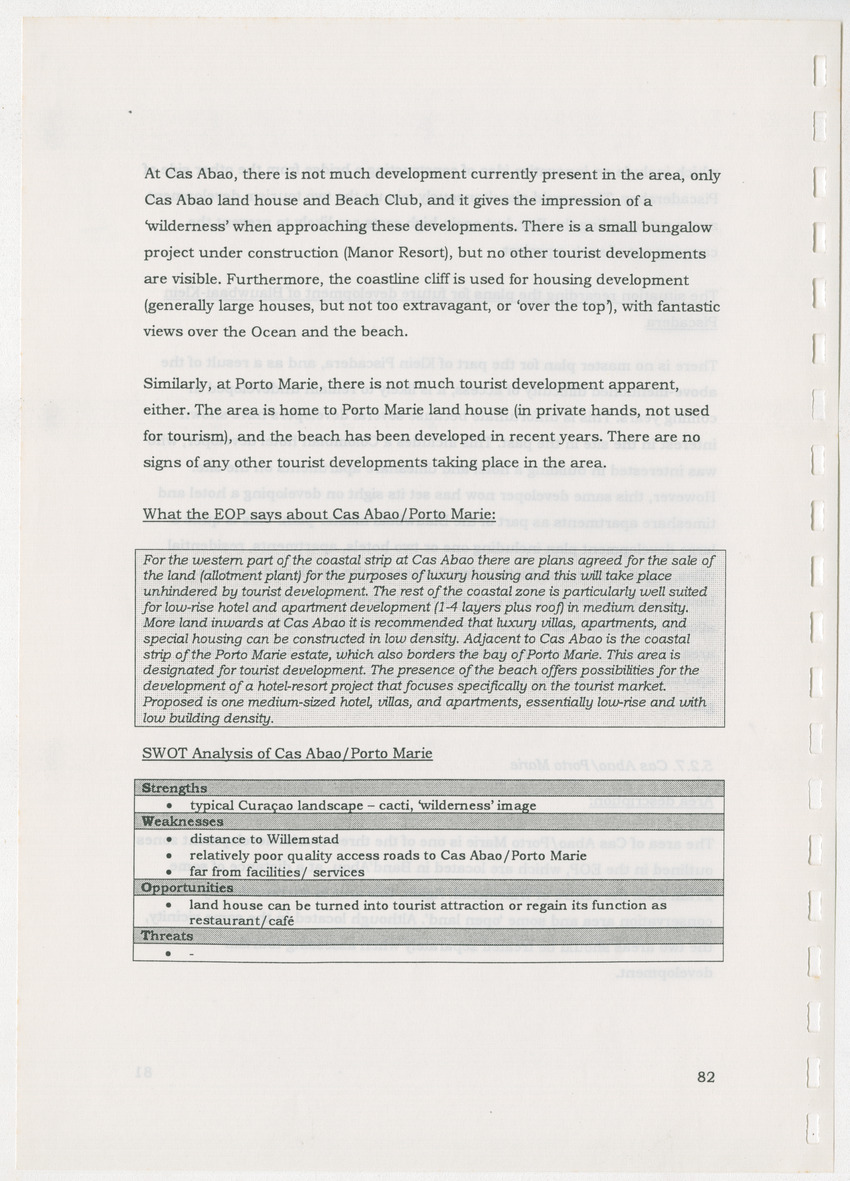 An Evaluation of the Spatial Distribution of Tourism Developments on Curcacao, as seen in the light of the Islandwide Development Plan - New Page