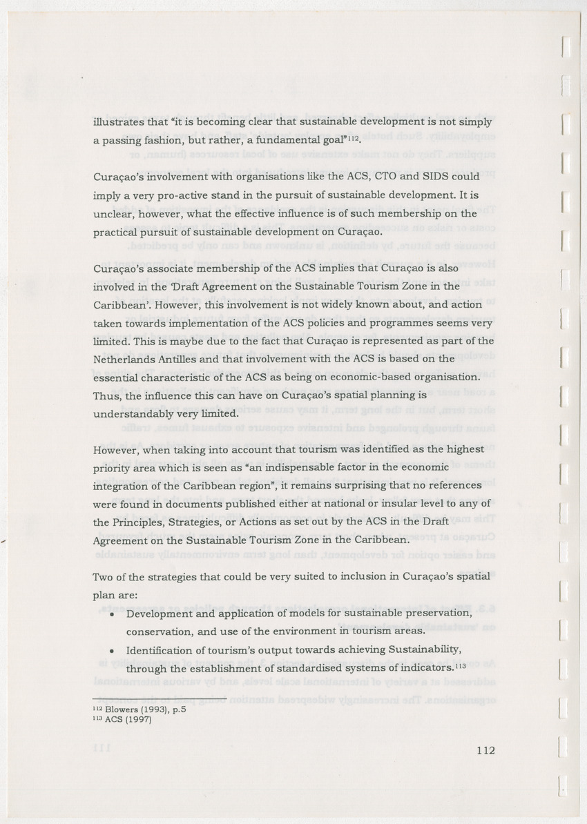 An Evaluation of the Spatial Distribution of Tourism Developments on Curcacao, as seen in the light of the Islandwide Development Plan - 