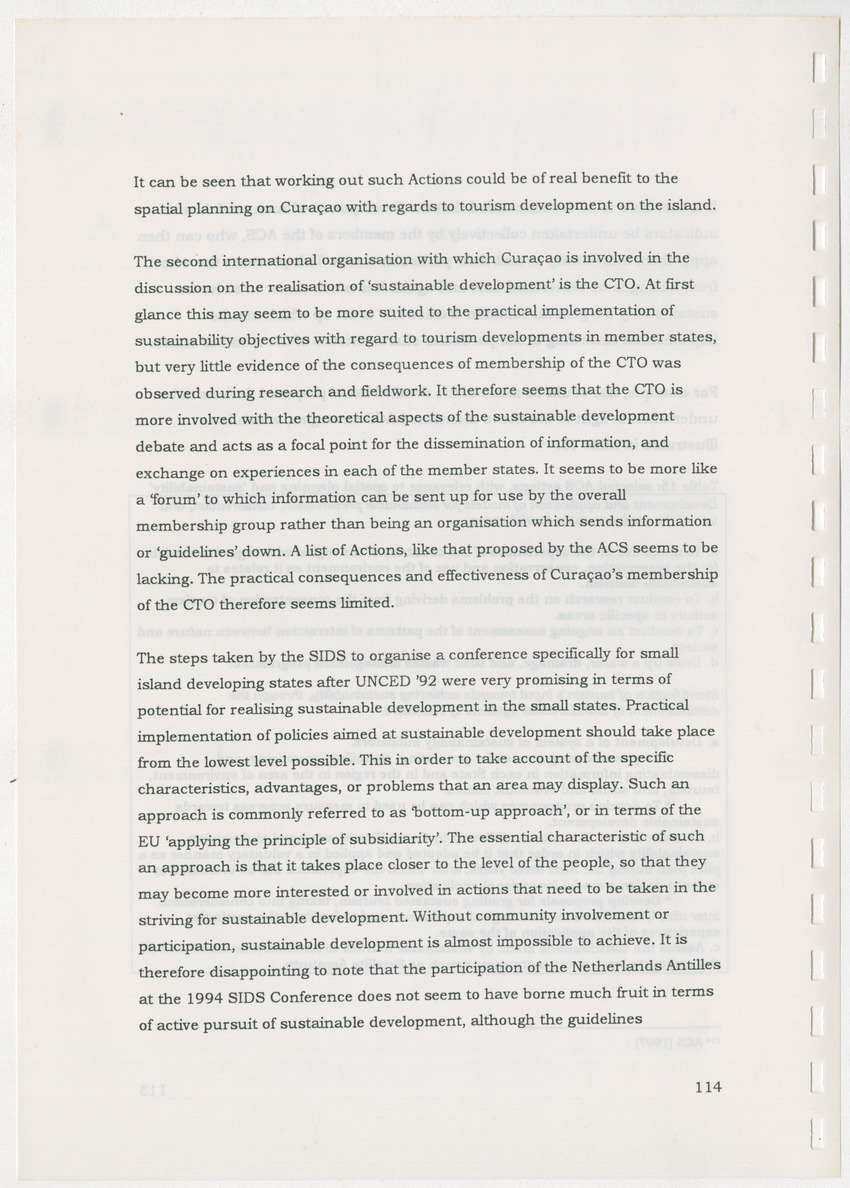 An Evaluation of the Spatial Distribution of Tourism Developments on Curcacao, as seen in the light of the Islandwide Development Plan - 