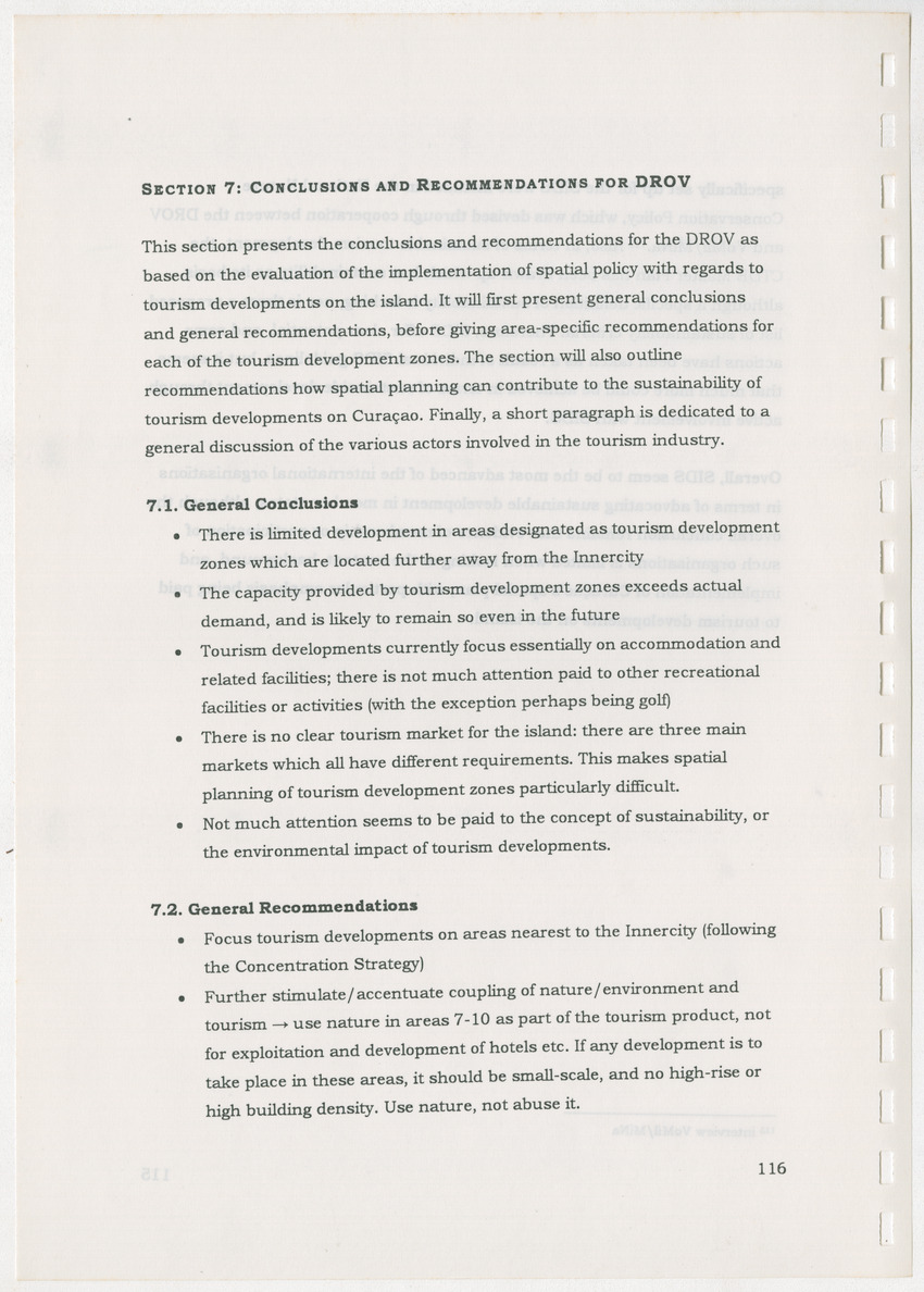 An Evaluation of the Spatial Distribution of Tourism Developments on Curcacao, as seen in the light of the Islandwide Development Plan - 
