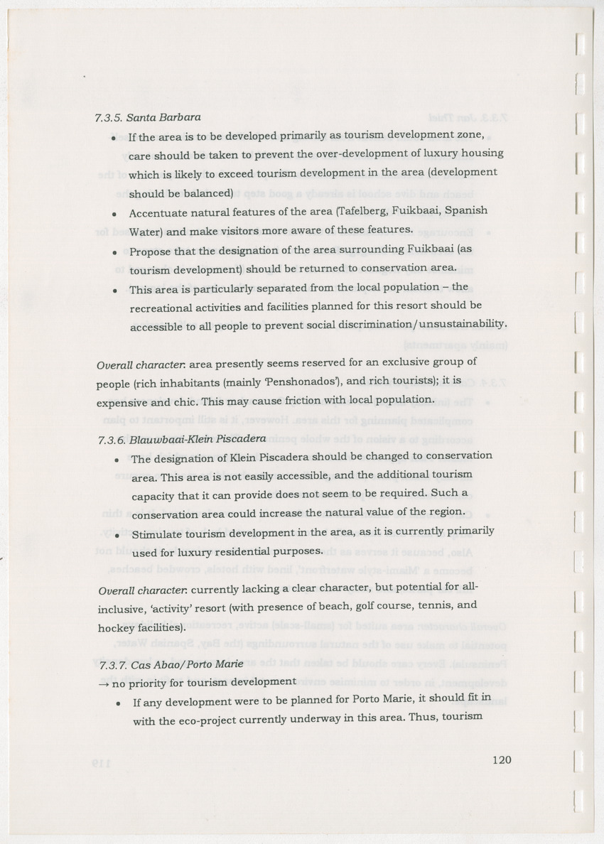 An Evaluation of the Spatial Distribution of Tourism Developments on Curcacao, as seen in the light of the Islandwide Development Plan - 