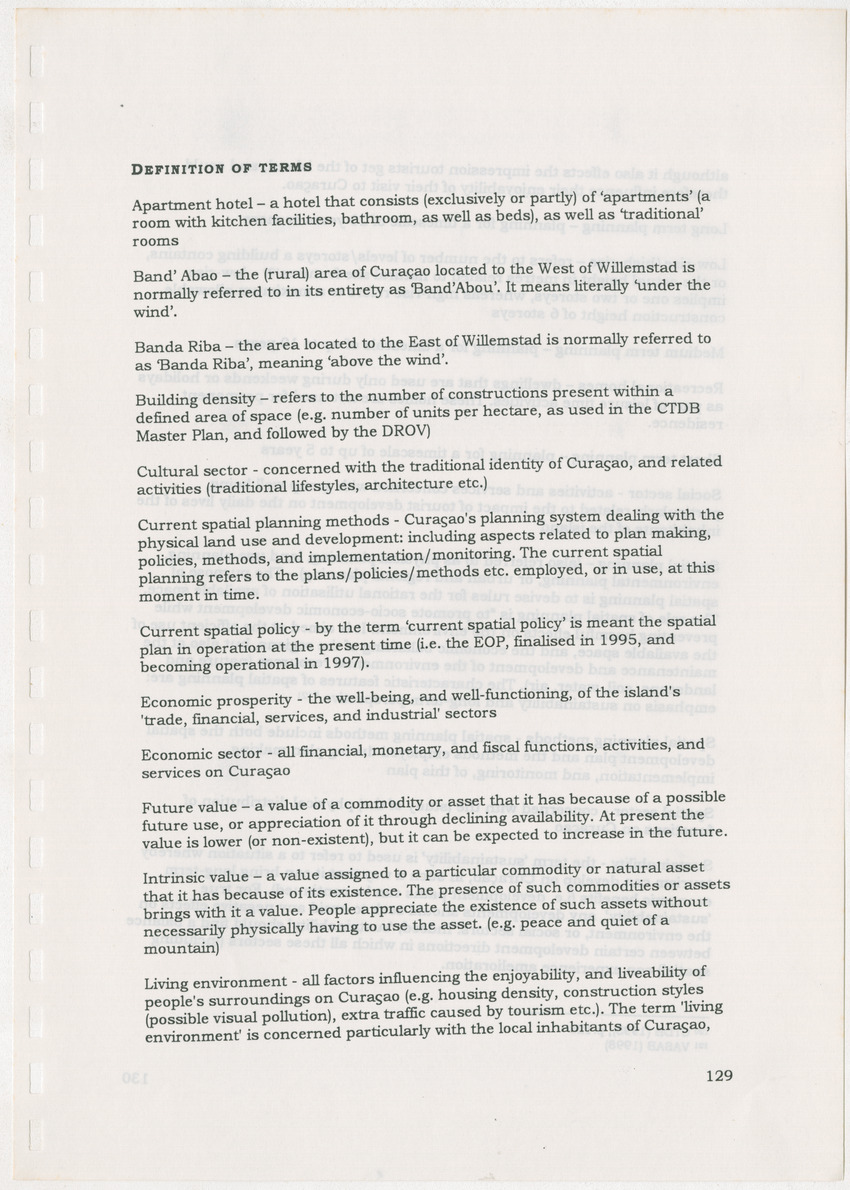 An Evaluation of the Spatial Distribution of Tourism Developments on Curcacao, as seen in the light of the Islandwide Development Plan - 