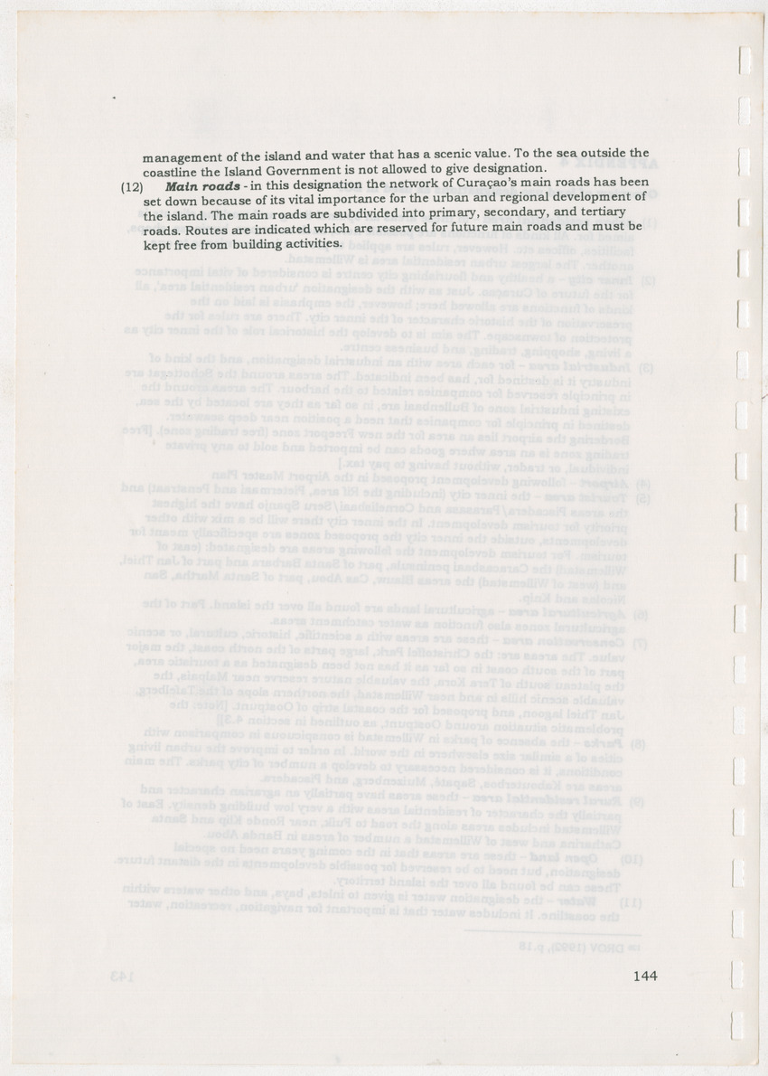 An Evaluation of the Spatial Distribution of Tourism Developments on Curcacao, as seen in the light of the Islandwide Development Plan - 