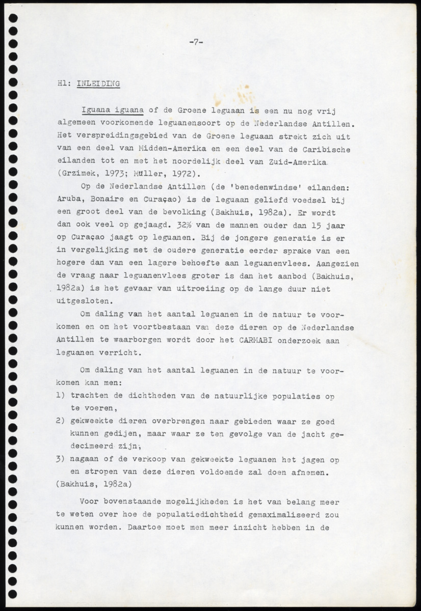 Z Iguana iguana - een gedragsecologisch onderzoek naar de mogelijkheden tot het houden en kweken in gevangenschap van de Groene Leguaan op Curacao (Nederlandse Antillen) - New Page