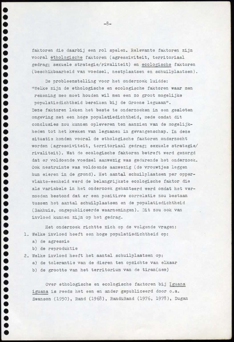 Z Iguana iguana - een gedragsecologisch onderzoek naar de mogelijkheden tot het houden en kweken in gevangenschap van de Groene Leguaan op Curacao (Nederlandse Antillen) - New Page