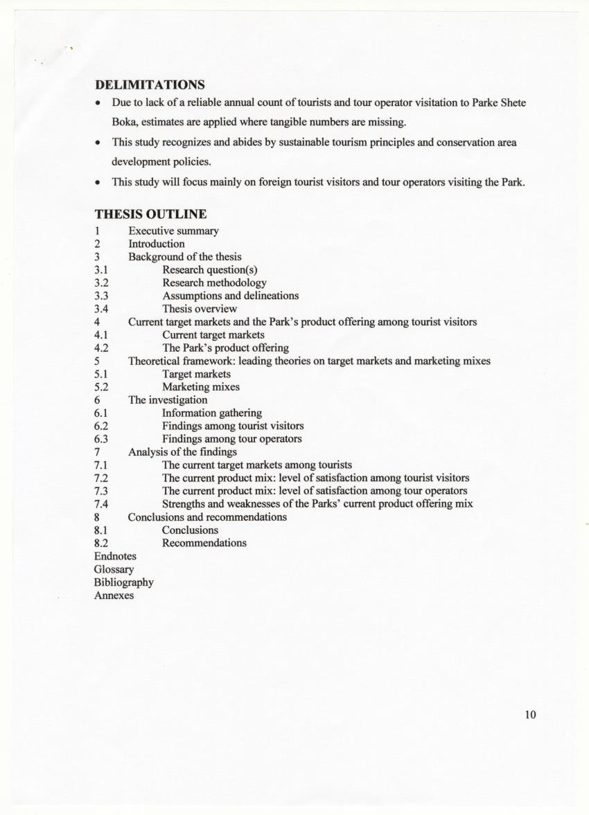 Taking on the Ecotourism challenge: Possible improvements to the Parke Nashonal Shete Boka product offering - New Page