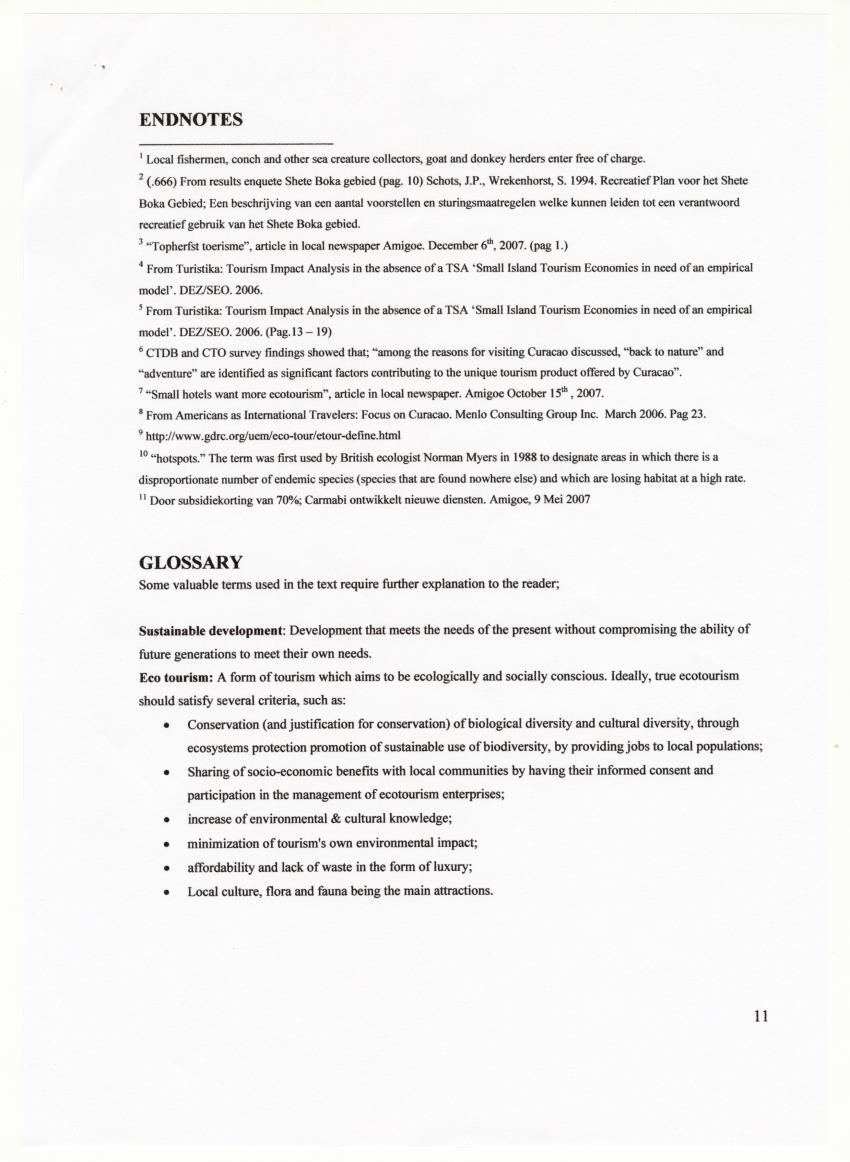 Taking on the Ecotourism challenge: Possible improvements to the Parke Nashonal Shete Boka product offering - New Page