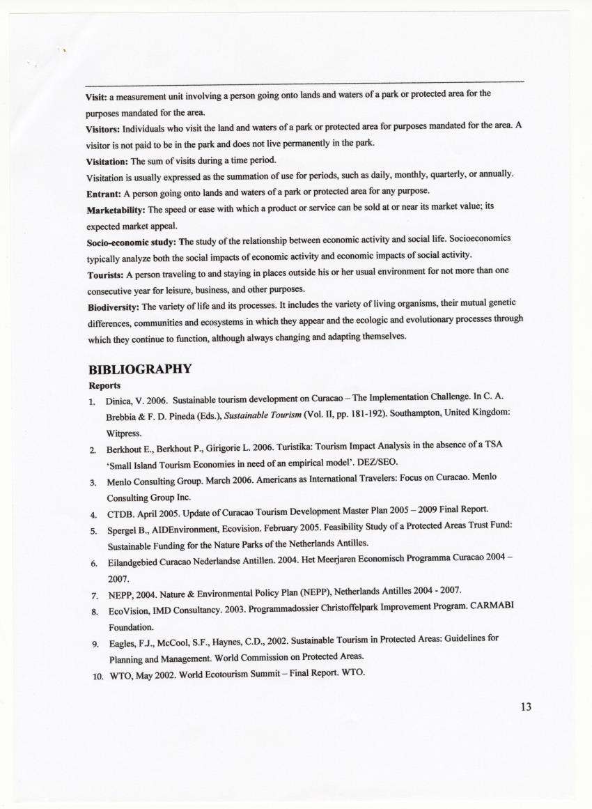 Taking on the Ecotourism challenge: Possible improvements to the Parke Nashonal Shete Boka product offering - New Page